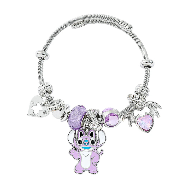 Disney Series Fashion Stitch Love Heart Star Cute Beaded Bracelet Christmas Gift